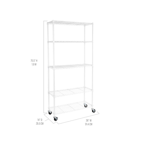 Seville Classics 5-Tier NSF-Certified Steel Shelving Shelving