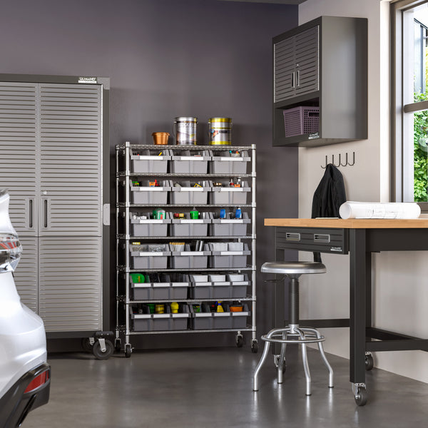 seville classics 7-Tier NSF-Certified 16-Bin Rack Bin Rack