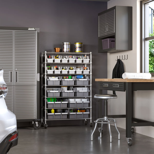 Seville Classics 7-Tier NSF-Certified 22-Bin Rack Bin Rack