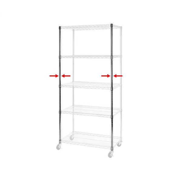 Seville Classics 72" Chrome NSF Shelving Poles Shelving Parts