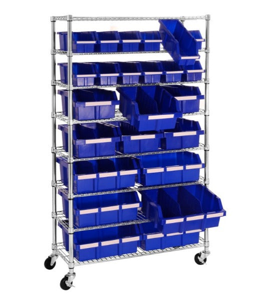 Seville Classics 8-Tier NSF-Certified 24-Bin Rack Bin Rack