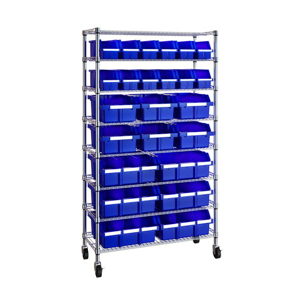 seville classics 8-Tier NSF-Certified 24-Bin Rack Bin Rack