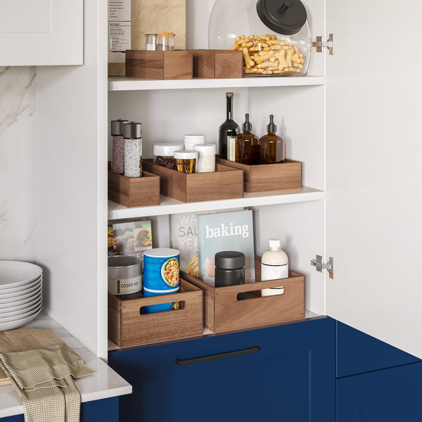 seville classics 9-Piece Acacia Storage Box Set Acacia