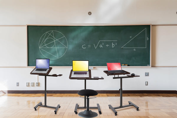 Seville Classics AirLIFT® Tilting Mobile Desk Cart Airlift