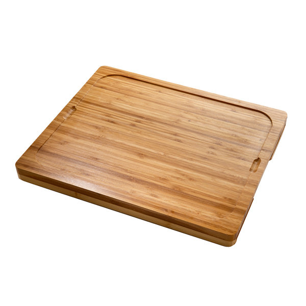 Seville Classics Bamboo Cutting Board W/ 7 Color-Coded Cutting Mats Bamboo