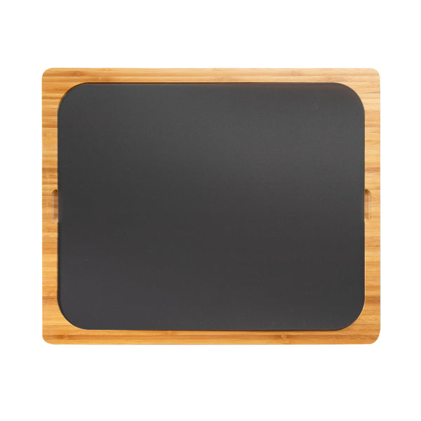 Seville Classics Bamboo Cutting Board W/ 7 Color-Coded Cutting Mats Bamboo