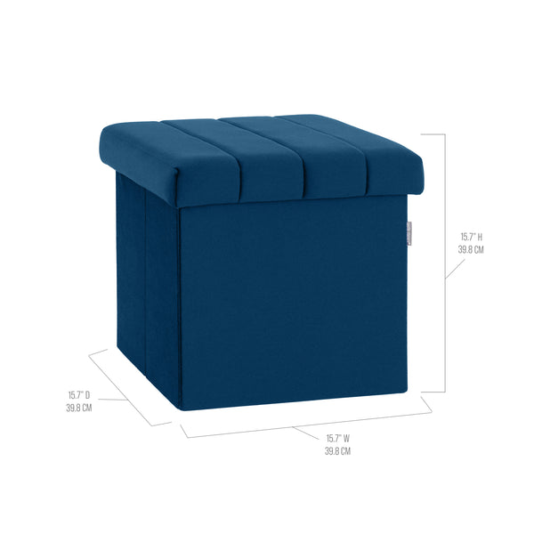 Seville Classics Channel Tufted Storage Ottoman Ottomans U0026 Benches