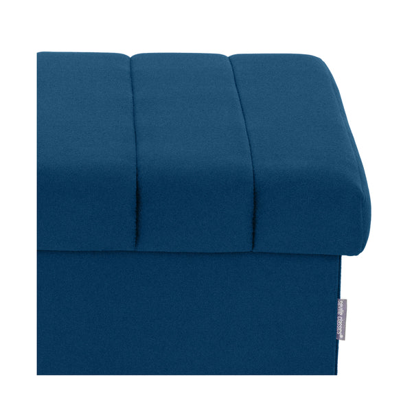 Seville Classics Channel Tufted Storage Ottoman Ottomans U0026 Benches