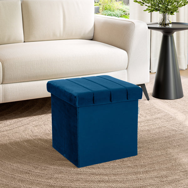seville classics Channel Tufted Storage Ottoman Ottomans u0026 Benches