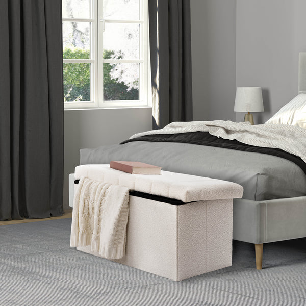 Seville Classics Channel Tufted Storage Trunk OTTOMANS U0026 BENCHES