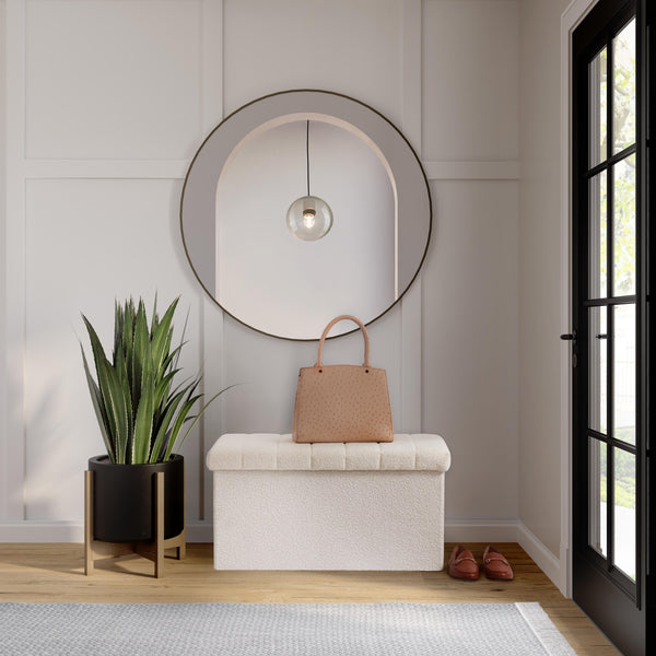 Seville Classics Channel Tufted Storage Trunk OTTOMANS U0026 BENCHES