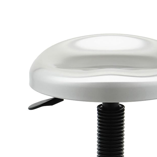 Seville Classics Contoured Stainless Steel Seat Pneumatic Adjustable Work Stool Stools