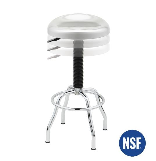 seville classics Contoured Stainless Steel Seat Pneumatic Adjustable Work Stool Stools