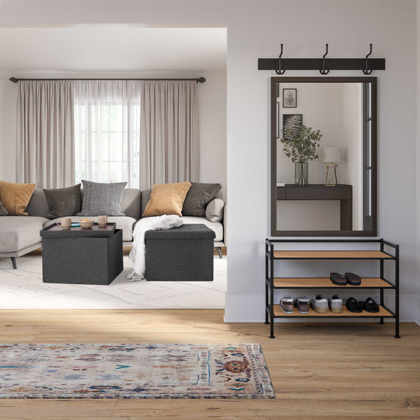 Seville Classics Extra Large Square Storage Ottoman OTTOMANS U0026 BENCHES