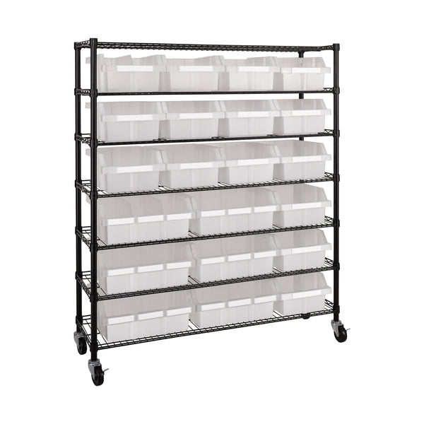 seville classics Extra-Wide 7-Tier NSF-Certified 21-Bin Rack Bin Rack