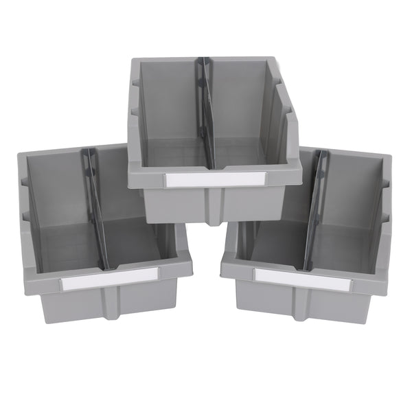 Seville Classics Grey Bin Rack Dividers For Commercial Bin Rack (6-Pack) Bin Rack Parts