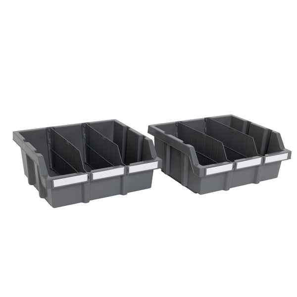 Seville Classics Grey Bin Rack Dividers For Commercial Bin Rack (6-Pack) Bin Rack Parts