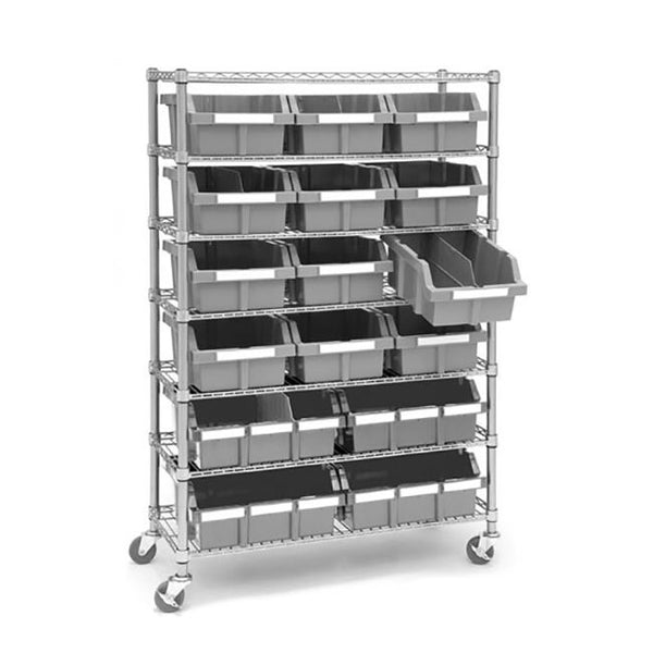 Seville Classics Grey Bin Rack Dividers For Commercial Bin Rack (6-Pack) Bin Rack Parts