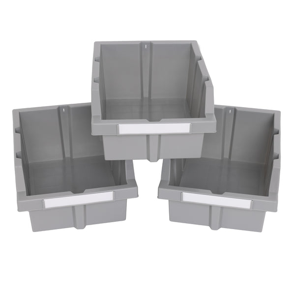 Seville Classics Grey Bins Or Dividers For Commercial Bin Rack Bin Rack Parts
