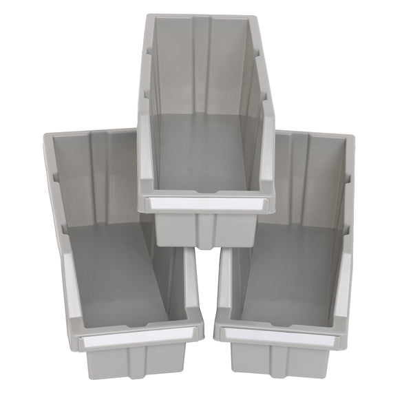 seville classics Grey Bins or Dividers for Commercial Bin Rack Bin Rack Parts