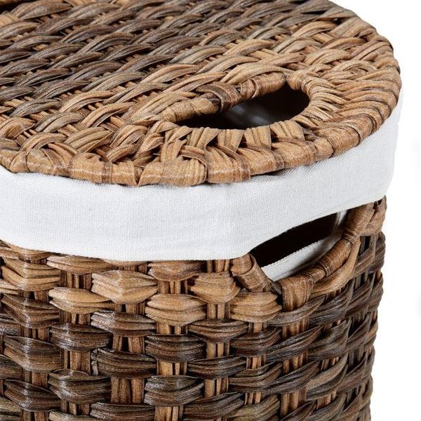 seville classics Handwoven Lidded Oval Double Laundry Hamper Laundry seville classics Handwoven Lidded Oval Double Laundry Hamper Laundry