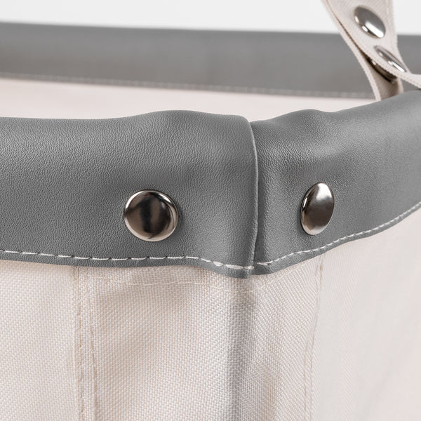 Seville Classics Heavy-Duty Rolling Laundry Hamper Natural White Laundry