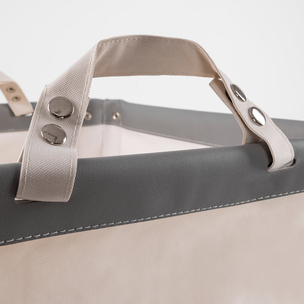 Seville Classics Heavy-Duty Rolling Laundry Hamper Natural White Laundry