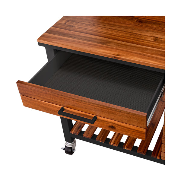 Seville Classics HOME Outdoor Acacia Wood Mobile Potting Bench Acacia