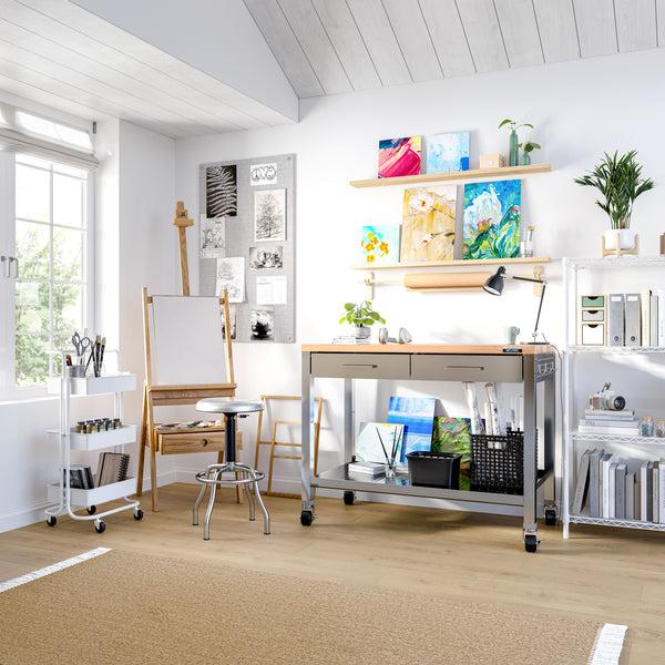 Seville Classics HOME Work Center Island Table Workbenches U0026 Tables