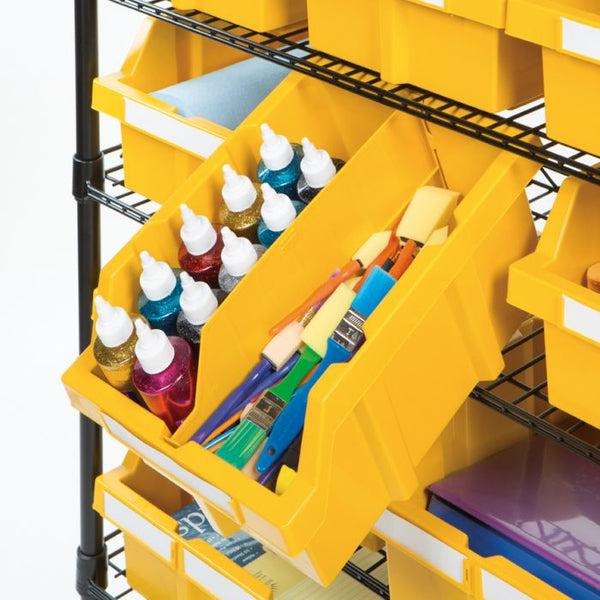 Seville Classics Large Yellow Bins For Commercial Bin Rack (3-Pack) Bin Rack Parts
