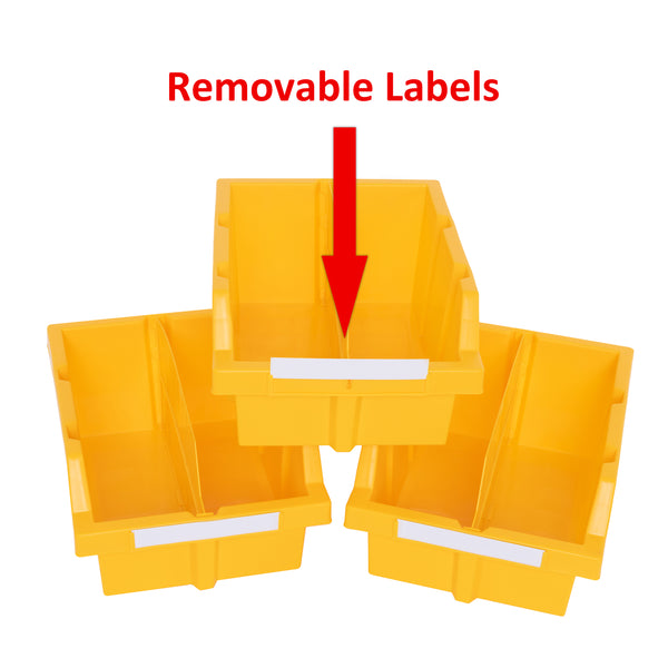 seville classics Large Yellow Bins for Commercial Bin Rack (3-Pack) Bin Rack Parts