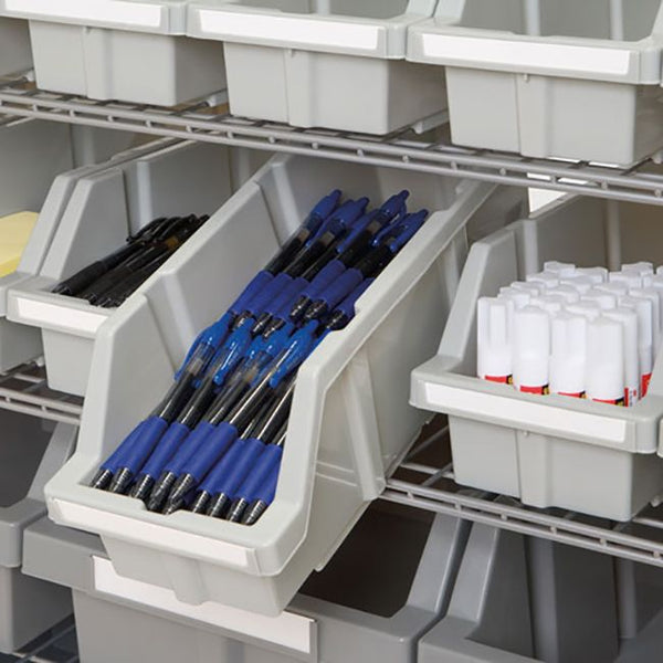 Seville Classics Medium Grey Bins For Commercial Bin Rack Medium (3-Pack) Bin Rack Parts