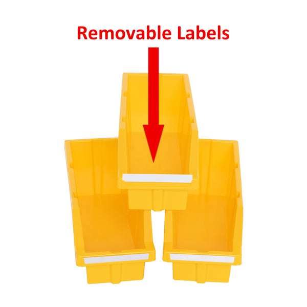 seville classics Medium Yellow Bins for Commercial Bin Rack Medium (3-Pack) Bin Rack Parts