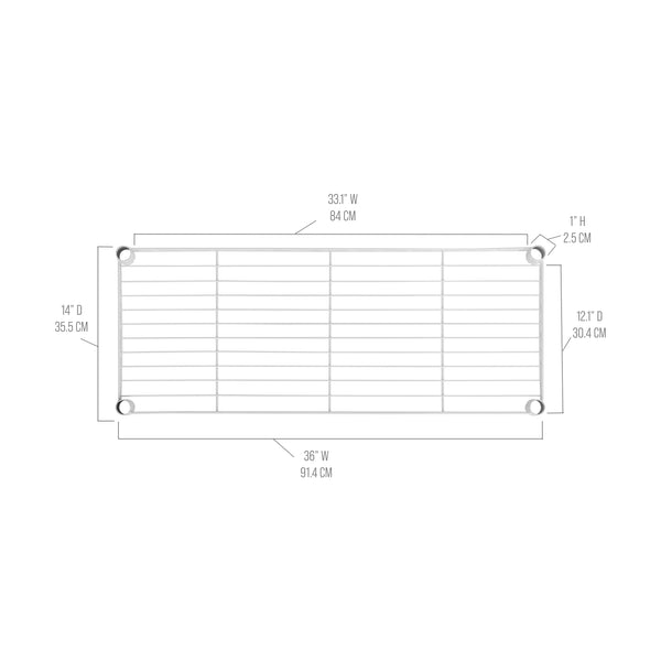 Seville Classics NSF Steel Wire Shelf Shelving Parts