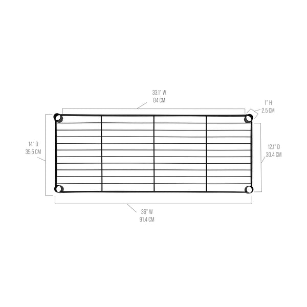 seville classics NSF Steel Wire Shelf Shelving Parts