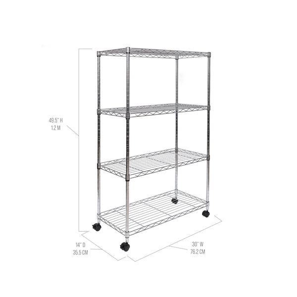 seville classics 4-Tier Steel Shelving Shelving seville classics 4-Tier Steel Shelving Shelving