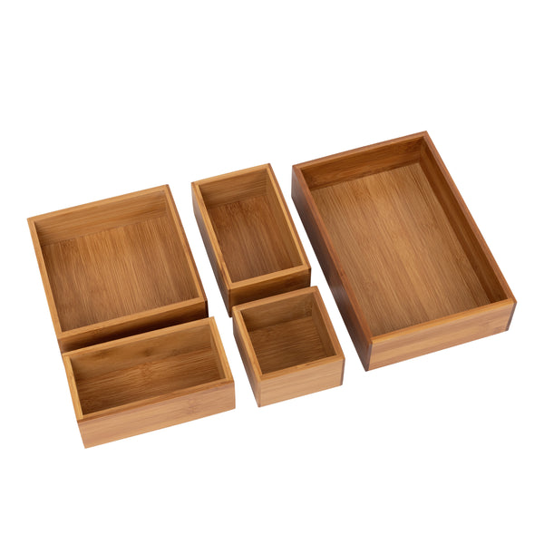 seville classics 5-Piece Bamboo Storage Set Bamboo seville classics 5-Piece Bamboo Storage Set Bamboo