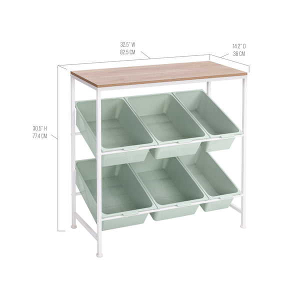 Seville Classics 6-Bin Organizer Organizer Cart