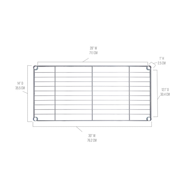 Seville Classics Steel Wire Shelf Shelving Parts