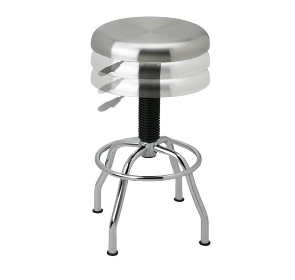 seville classics Stainless Steel Seat Pneumatic Adjustable Work Stool Stools