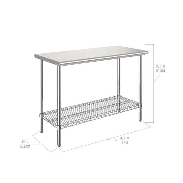 seville classics Stainless Steel Top Worktable NSF-Certified Workbenches u0026 Tables