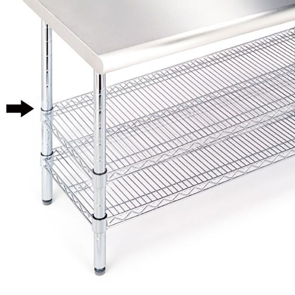 seville classics Stainless Steel Worktable Shelf (SHE18308) Shelving Parts seville classics Stainless Steel Worktable Shelf (SHE18308) Shelving Parts