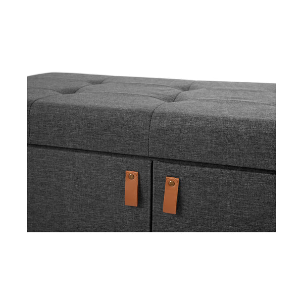 Seville Classics Tufted Shoe Storage Trunk Ottomans U0026 Benches