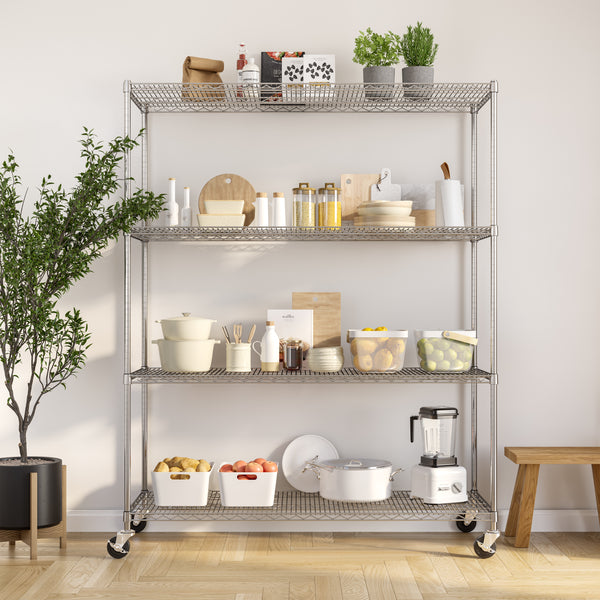 seville classics UltraDurable® 4-Tier NSF-Certified Steel Shelving Shelving seville classics UltraDurable® 4-Tier NSF-Certified Steel Shelving Shelving