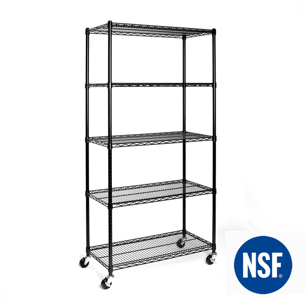 Seville Classics UltraDurable® 5-Tier NSF-Certified Steel Shelving Shelving