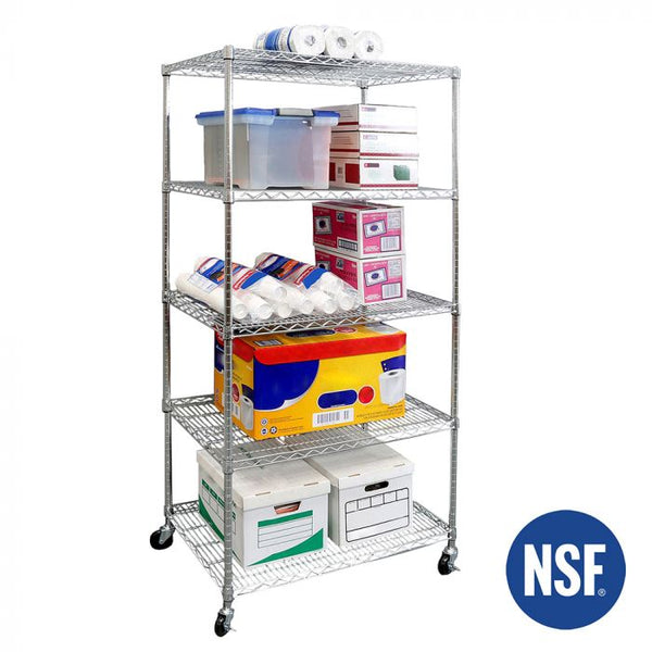 Seville Classics UltraDurable® 5-Tier NSF-Certified Steel Shelving Shelving