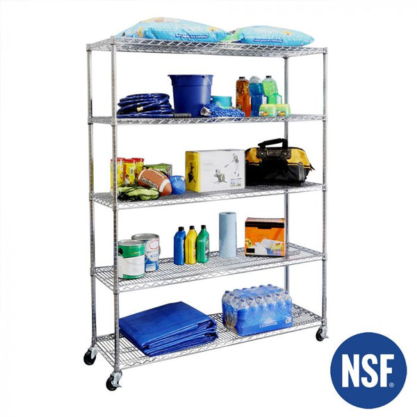 Seville Classics UltraDurable® 5-Tier NSF-Certified Steel Shelving Shelving
