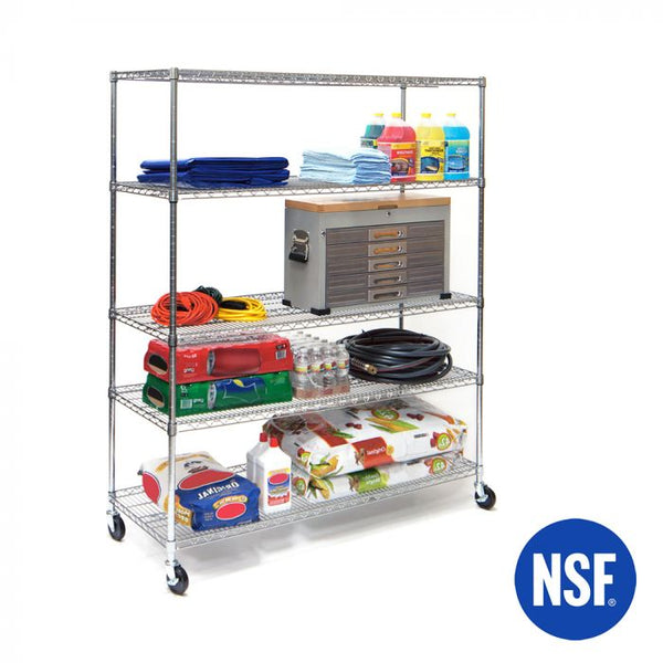 Seville Classics UltraDurable® 5-Tier NSF-Certified Steel Shelving Shelving