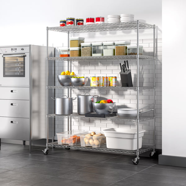 seville classics UltraDurable® 5-Tier NSF-Certified Steel Shelving Shelving