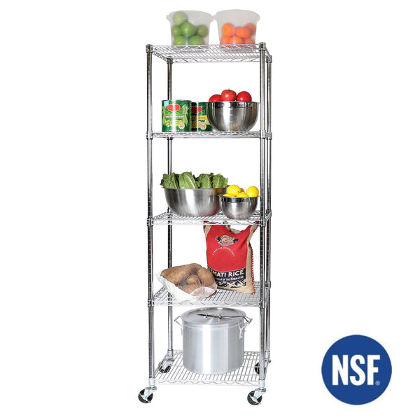 Seville Classics UltraDurable® 5-Tier NSF-Certified Steel Shelving Shelving